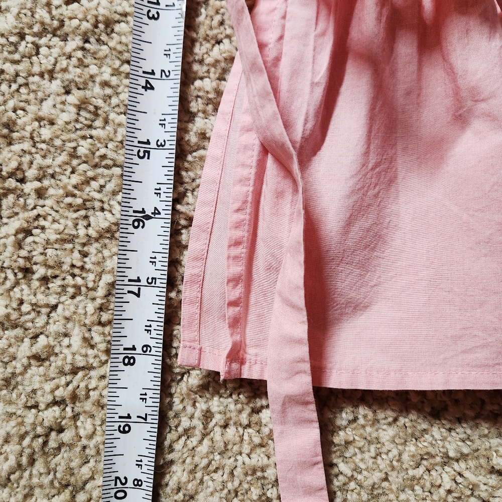 J.Crew womens bell sleeve blouse with ties. Size XS Color light pink - Picture 7 of 14